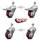 Service Caster 3 Inch Maroon Polyurethane Swivel 12mm Stem Caster Total Lock Brake, 2PK SCC-TSTTL20S314-PPUB-MRN-M1215-2-S-2 - alternate 4